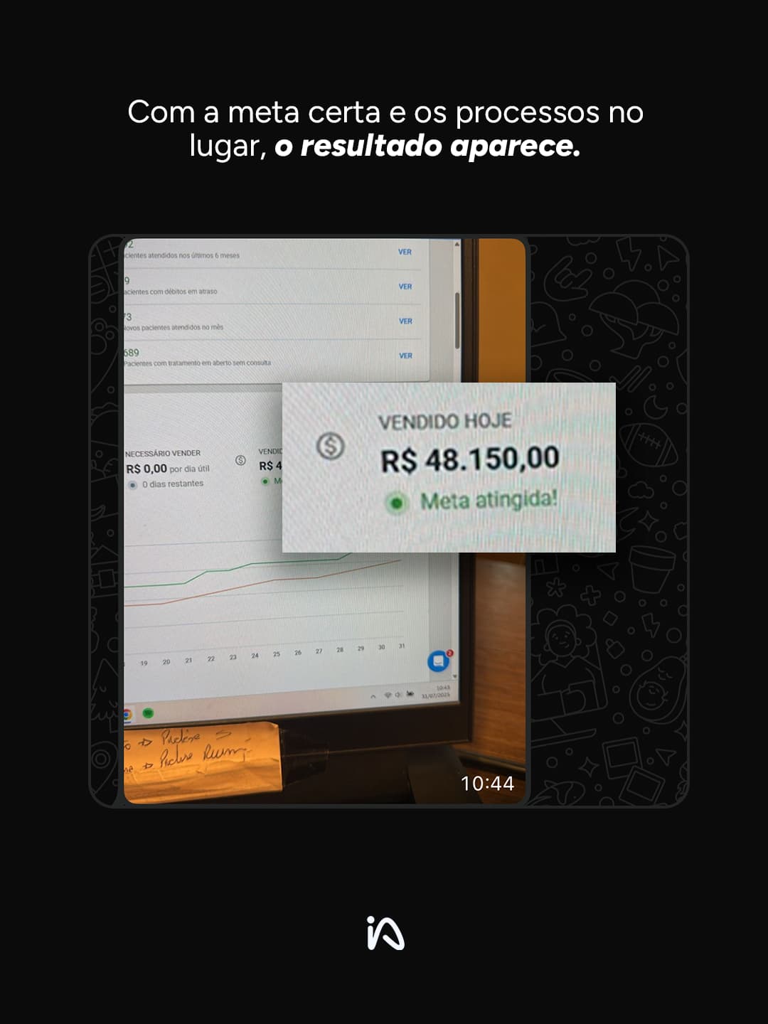 Com a meta certa e os processos no lugar, o resultado aparece.